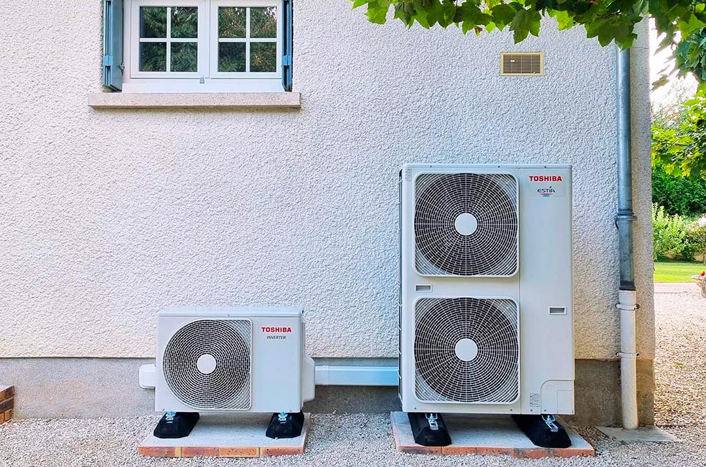 Groupe Toshiba pompe à chaleur maison individuelle